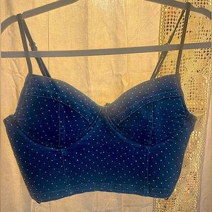 Bedazzled Denim Corset Top